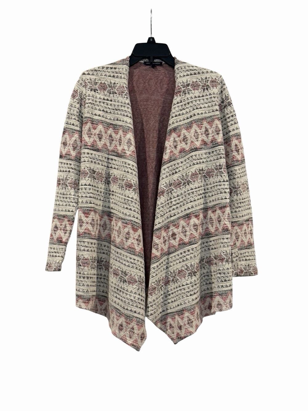 American Eagle Women’s Southwestern Open Front Draped Cardigan SZ M Tribal Aztec